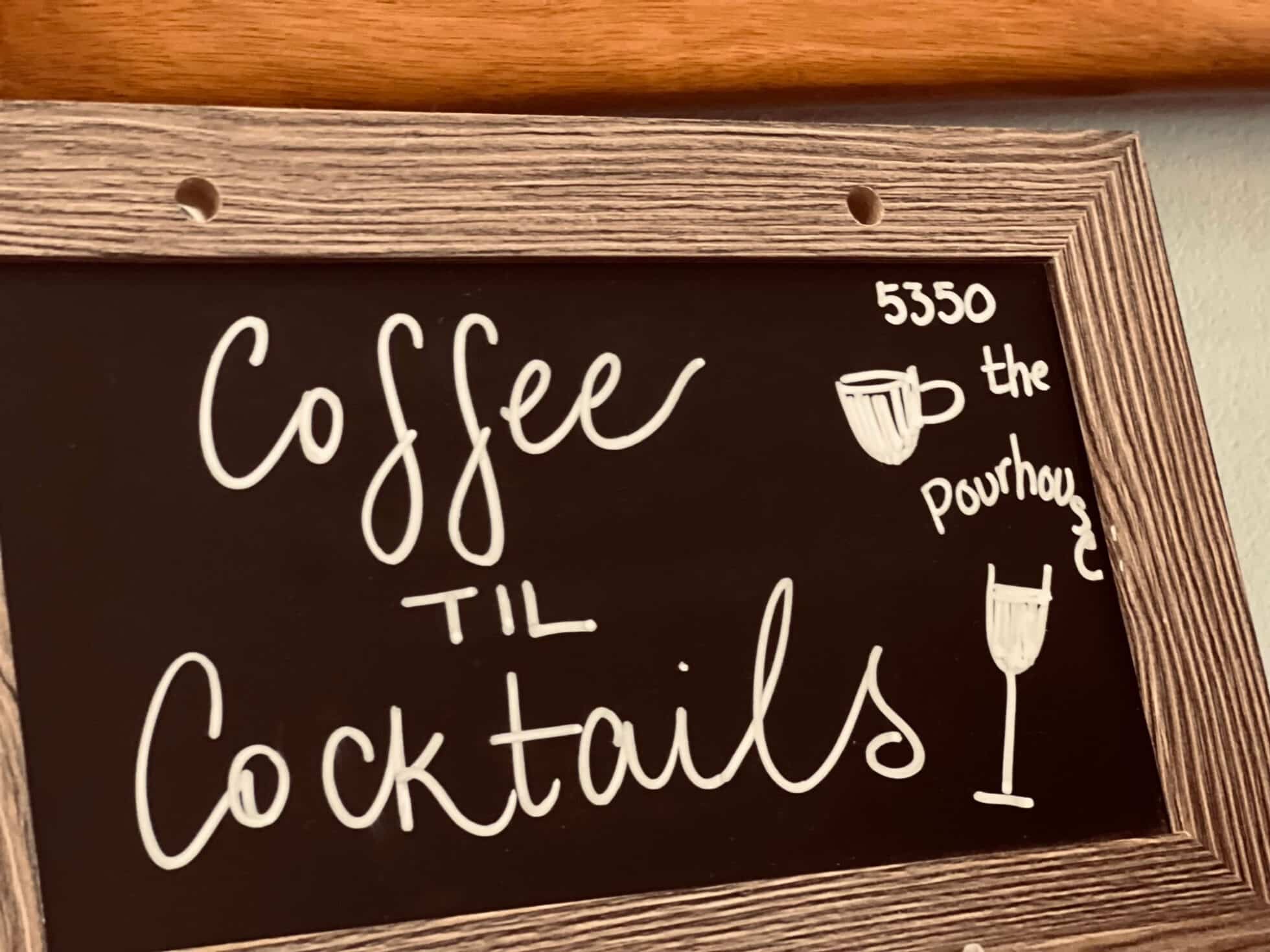 coffee on Holmes Beach Cocktails and Coffee Sign